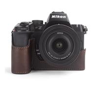 MUZIRI KINOKOO Case Compatible for Nikon Z50 II Digital Camera, Retro Style Premium Genuine Leather Z50 II Half Case Protective Cover - with Opening Bottom and Hand Grip Design - Coffee