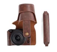 MUZIRI KINOKOO Case for Canon EOS R50 V Camera, PU Leather Protective Cover for EOS R50 V/R50V Digital Camera with RF-S14-30mm Lens, Detachable Carrying Case with Adjustable Shoulder Strap - Coffee