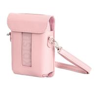 MUZIRI KINOKOO Case for Instax Mini Link 3 Photo Printer, PU Leather Fuji Mini Link 3 Smartphone Printer Protective Carrying Case Accessories with Adjustable Shoulder Strap - Pink