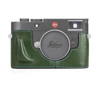 MUZIRI KINOKOO Case for Leica M11 M11-P M EV1, Premium Genuine Leather Protective Half Case for Leica M11/M11-P/M-EV1 Camera, with Hand Grip and Opening Bottom Design - Green