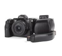 MUZIRI KINOKOO Case for Nikon Z50 II Camera with DX 16-50mm Lens, PU Leather Z50 II/Z50II Camera Protective Case - Removable Carrying Case with Shoulder Rest Strap & Small Rings - Black