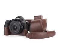 MUZIRI KINOKOO Case for Nikon Z50 II Camera with DX 16-50mm Lens, PU Leather Z50 II/Z50II Camera Protective Case - Removable Carrying Case with Shoulder Rest Strap & Small Rings - Coffee