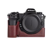 MUZIRI KINOKOO Case for Nikon Z6 III Camera - Retro Style Genuine Leather Half Protective Case for Nikon Z 6III/Z6 III Camera - with Opening Bottom and Hand Grip Design - Coffee