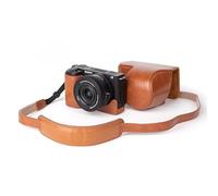 MUZIRI KINOKOO Case for Sony ZV-E10 II Camera, PU Leather Protective Cover for Sony Alpha ZV-E10 II/ZVE10 II Camera with 16-50mm Lens - Removable Carrying Bag with Shoulder Strap - Brown