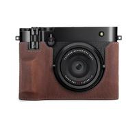 MUZIRI KINOKOO Casse Compatible for Fujifilm GFX100 RF/Fuji gfx100rf Digital Camera - Retro Style Premium Genuine Leather Half Case Fuji gfx100 rf - with Opening Bottom and Hand Grip Design - Brown