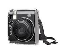 MUZIRI KINOKOO Clear Case Compatible with Fujifilm Fuji Instax Mini 99 Instant Camera, Hard PVC Fuji Mini 99 Carrying Case with Adjustable Shoulder Strap - Transparent