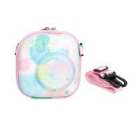 MUZIRI KINOKOO Colorful Hard EVA Case for Fuji Instax Instax Mini 13/Mini 12/40/11/Mini 99/90/9/8/ 7+ Camera, Instant Camera Storage Bag with Shoulder Strap - Watercolor Bubbles