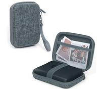 MUZIRI KINOKOO EVA Hard Carrying Case Compatible with Fuji Instax Mini EVO Camera Mini Link/Link 2/ Link SQ Smartphone Photo Printer Bag with Wrist Strap - GreenGrey