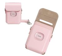 MUZIRI KINOKOO Fuji Mini Link 2 Case Compatible for Fuji Instax Link 2 Smartphone Printer - PU Leather Protective Case with Shoulder Strap - Pink