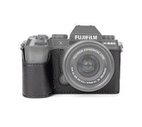 MUZIRI KINOKOO Fuji XS20 Case, Retro Style Genuine Leather Case for Fujifilm Fuji XS20/X-S20 Camera Bottom Protective Case - with Hand Grip and Opening Bottom Design - Black