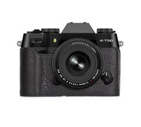 MUZIRI KINOKOO Fuji XT50 Case, Genuine Leather Protective Half Case Compatible for Fujifilm X-T50 Fuji XT50 Camera - with Opening Bottom and Hand Grip Design - Black