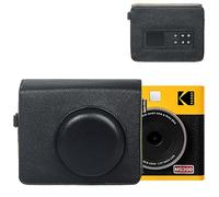 MUZIRI KINOKOO Protective Case for Kodak MS300 Camera, PU Leather Carrying Case in Lychee Texture for Kodak Mini Shot 3 ERA 2-in-1 Instant Camera and Printer - with Shoulder Strap - Black
