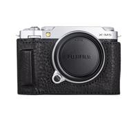 MUZIRI KINOKOO Protective Half Case for Fujifilm X-M5/Fuji X-M5 Camera, Retro Style Genuine Leather Case for Fuji X-M5/Fuji XM5 Camera - with Opening Bottom and Hand Grip Design - Black