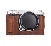 MUZIRI KINOKOO Protective Half Case for Fujifilm X-M5/Fuji X-M5 Camera, Retro Style Genuine Leather Case for Fuji X-M5/Fuji XM5 Camera - with Opening Bottom and Hand Grip Design - Brown