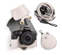 MUZIRI KINOKOO PU Leather Case for Nikon Z50 II Camera, Protective Case for Nikon Z50 II/Z50II Camera with DX 16-50mm f/3.5~6.3 Lens - Removable Case with Shoulder Strap & Storage Pocket - Gray