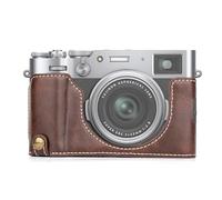 MUZIRI KINOKOO PU Leather Fuji X100VI Half Case - Protective, Easy Carrying - Coffee
