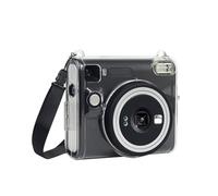 MUZIRI KINOKOO SQ40 Case Clear for Fuji Instax SQ40 Instant Film Camera - Hard PC Crystal Clear Protective Case Instax SQ40 Carrying Case with Adjustable Shoulder Strap - Transparent
