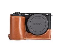 MUZIRI KINOKOO ZV-E10 II Half Case, PU Leather Protective Case for Sony Alpha ZVE10 II/ZV-E10 II Camera, with Opening Bottom & Hand Grip Design - Brown