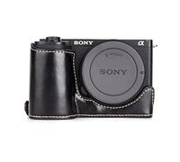 MUZIRI KINOKOO ZV-E10 II Half Case, PU Leather Protective Case for Sony Alpha ZVE10 II/ZV-E10 II Camera, with Opening Bottom & Hand Grip Design - Black