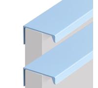 MUZIT Concealed Door Handle,Aluminium Alloy Furniture Door Handle Pull Kitchen Cupboard Handles Finger Edge Invisible Knob Cabinet 2 Piece(Misty Blue,Length 300mm)