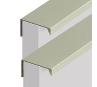 MUZIT Concealed Door Handle,Aluminium Alloy Furniture Door Handle Pull Kitchen Cupboard Handles Finger Edge Invisible Knob Cabinet 2 Piece(Moran Green,Length 150mm)