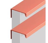 MUZIT Concealed Door Handle,Aluminium Alloy Furniture Door Handle Pull Kitchen Cupboard Handles Finger Edge Invisible Knob Cabinet 2 Piece(Orange,Length 300mm)