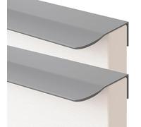 MUZIT Concealed Door Handle,Aluminium Alloy Pull Kitchen Cupboard Handles Sliding Door Handle Finger 2 Piece(Length 80mm)
