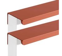 MUZIT Concealed Door Handle,Furniture Pull Aluminium Alloy Invisible Handles Kitchen Cupboard Sliding Finger 2 Piece(Orange,Length 200mm)