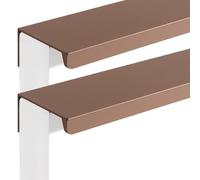 MUZIT Concealed Door Handle,Furniture Pull Aluminium Alloy Invisible Handles Kitchen Cupboard Sliding Finger 2 Piece(Coffee,Length 400mm)