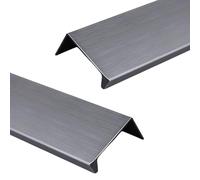 MUZIT Concealed Door Handle,Invisible Handles Aluminium Alloy Furniture Pull Kitchen Cupboard Finger Edge Door Knob 2 Piece(Brushed Grey,Length 80mm)
