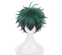 MUZIWIG Anime Cosplay Deku Wig for My Hero Academia Izuku Midoriya Synthetic Hair with Free Wig Cap Halloween Party Costume Accessories