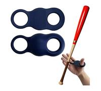muzoira 1 Pair Baseball Thumb Guards - Silicone Shock Absorption Grips for Batting Training (Black/Blue/White)(Blue)