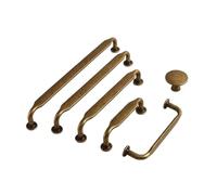 muzoira 1PC Antique Bronze American Style Pull - Rustic for Kitchen Wardrobe Shoe Cabinet(Antique 96mm)