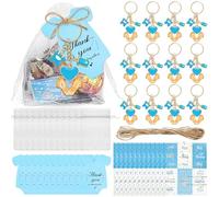 muzoira 20 Pack Baby Shower Game Decoration Key Chain - Pink & Blue Cross-Border Explosion Bottle Gifts for Parties and Special Occasions(Blue20pack)