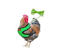 Muzoira Adjustable Nylon Chest Strap Harness for Poultry and Small Pets, Comfortable Breathable Walking Traction Rope for Chicken, Duck, Goose, Cat, and Dog(M,Green)