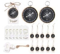 Muzoira Compass Travel Party Decorations, 20-Pack Gold & Rose Gold for Birthday, Wedding or Souvenir(Rosegold20pieces)