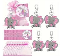 Muzoira Elephant PVC Baby Shower Decorations Set, 30-Pack for Boys, Girls or Unisex Birthday Parties(BabyShowerSet)