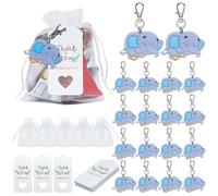 Muzoira Elephant PVC Baby Shower Decorations Set, 30-Pack for Boys, Girls or Unisex Birthday Parties(Unisex30Pack)
