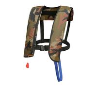 muzoira Inflatable Life Jacket Adult Automatic/Manual - Portable Fishing Boating Paddleboarding Vest with Large Buoyancy Safety Device(MilitaryCamouflage,Automatic)