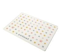 muzoira Large Breed Dog Cooling Bed for Summer - Pet Gel Pad Mat for Golden Retriever Shiba Sleep(SpottedDotBeige,50x70cm)