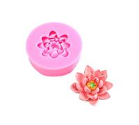 muzoira Lotus Flower Silicone Mold for Chocolate Mousse Cake Decoration - Five-Petal Flower Epoxy Resin Plaster Scented Candle Fondant Accessories(Pinkb334)