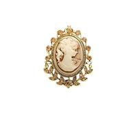 Muzoira Retro Court Brooch - Simple All-Match Corsage Pin, European & American Style Collar Badge, Anti-Glare Elegant Accessory for Blouses & Suits
