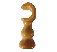 muzoira Wooden Curtain Pole Bracket, Closed Single Holder for 28mm/1.1inch Rod - Wall Mount Support Base, Pack of 2(28 openings (original wood color))
