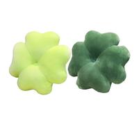 Muzrunq 2Pcs Four Leaf Clovers Pillow 3D Cute Throw Pillow 16x16 Inch Soft Seat Cushion Room Decor for Girls, Teens, Tweens & Toddlers