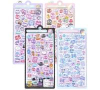 Muzrunq 3D Puffy Stickers 4 Sheets Cute Puffy Stickers for Kids Girls Adults Scrapbooking Phone Case Notebook 3D Cute Kawaii