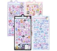 Muzrunq 3D Puffy Stickers 4 Sheets Cute Puffy Stickers for Kids Girls Adults, Scrapbooking, Phone Case, Notebook