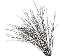 Muzrunq 4 Bundles Artificial Pussy Willow Branches 31.5 In Long Realistic Pussywillows with White Flowers DIY Decorative Dried Pussy Willow Branches for Vases Wedding Photography Prop