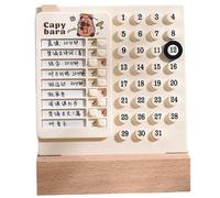 Muzrunq Chore Chart for Kids 5.3x7.1 Capybara Checklist Board with Perpetual Calendar Task Board with 26 Blank Cardstocks for Kids Home School and Classroom