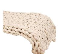 Muzrunq Chunky Knit Blanket 20x20 Inch Large Soft Chenille Chunky Blanket Warm Thick Crochet Reusable Knitted Throw for Home Office Home Knit