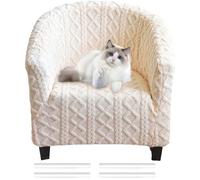 Muzrunq Club Chair Slipcover Tub Chair Covers High Stretch Barrel Chair Slipcovers with Anti-Slip Strips, Removable Jacquard Sofa Single Couch Cover for Furniture Protector